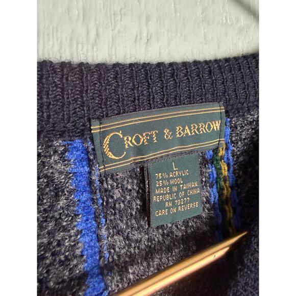 Vintage Croft & Barrow Coogi-Style 90s Textured Knit Sweater – Men’s L - Picture 5 of 6